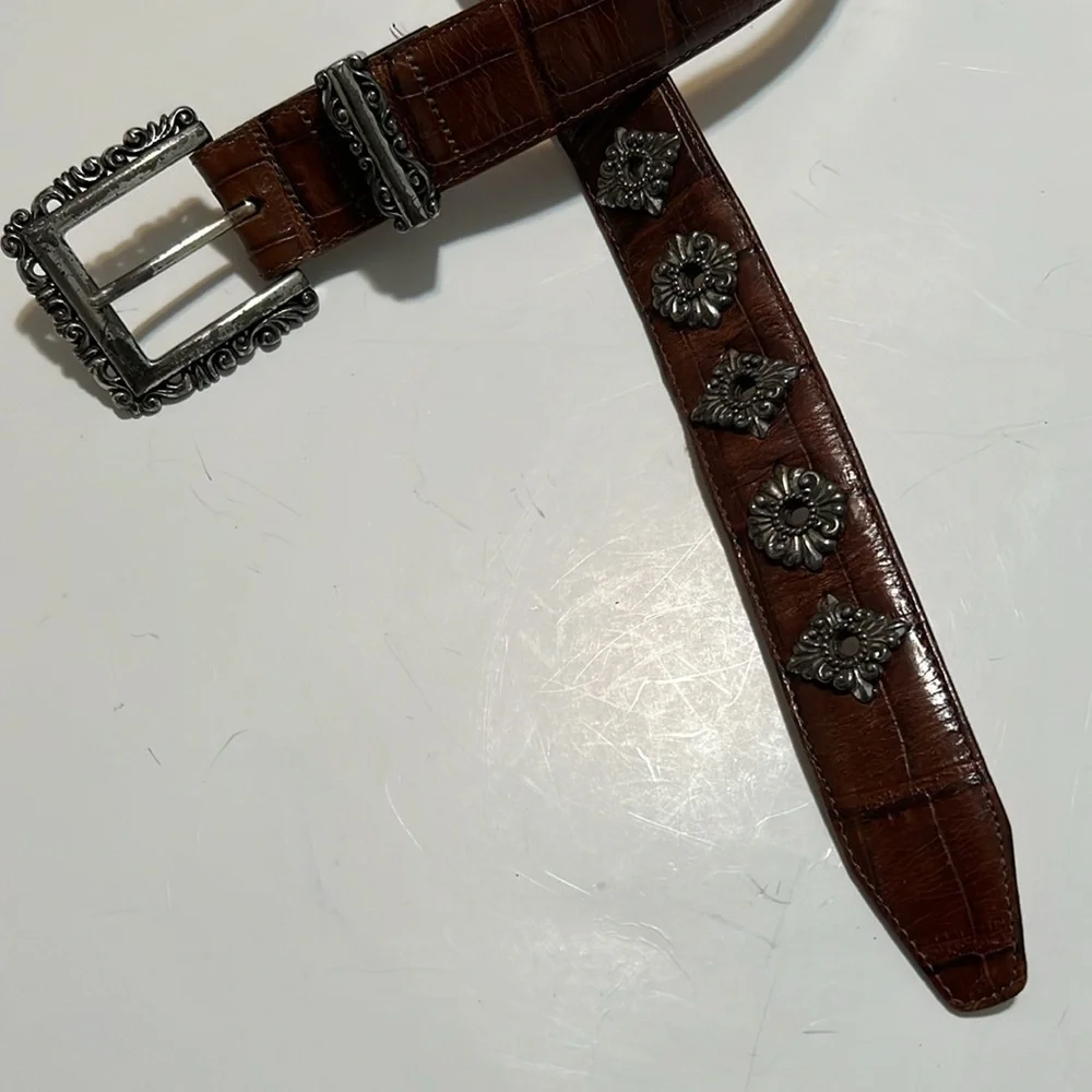 Brighton brown leather belt
